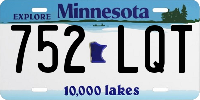 MN license plate 752LQT