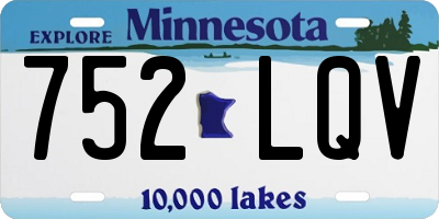 MN license plate 752LQV