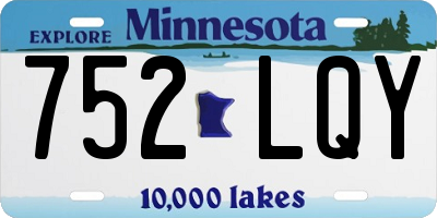 MN license plate 752LQY