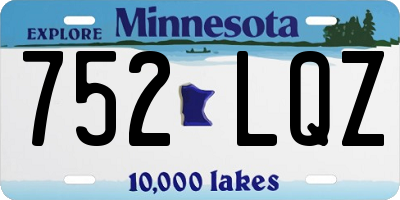 MN license plate 752LQZ