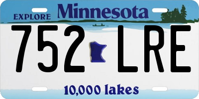 MN license plate 752LRE
