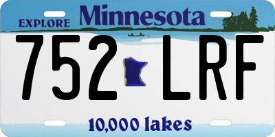MN license plate 752LRF