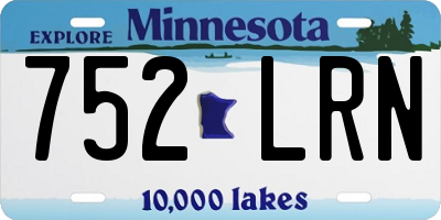 MN license plate 752LRN