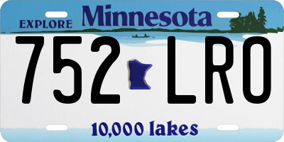 MN license plate 752LRO