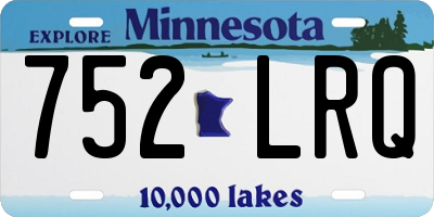 MN license plate 752LRQ