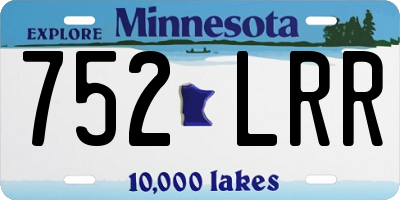 MN license plate 752LRR