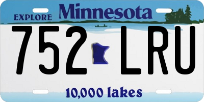 MN license plate 752LRU