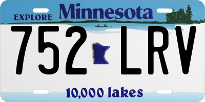 MN license plate 752LRV