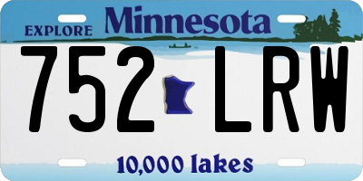 MN license plate 752LRW