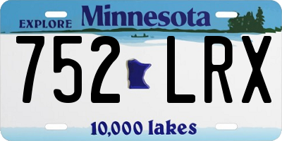 MN license plate 752LRX