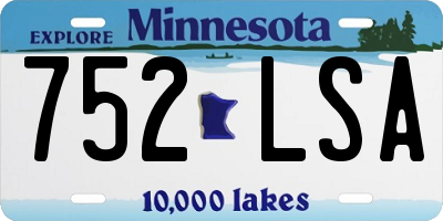 MN license plate 752LSA