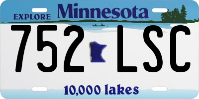 MN license plate 752LSC