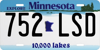 MN license plate 752LSD