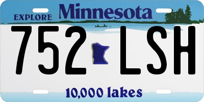 MN license plate 752LSH