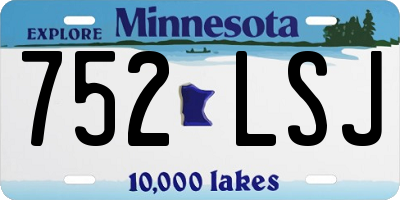 MN license plate 752LSJ