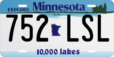 MN license plate 752LSL
