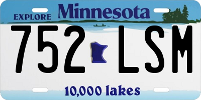 MN license plate 752LSM