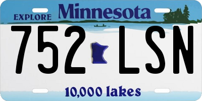 MN license plate 752LSN