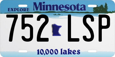 MN license plate 752LSP