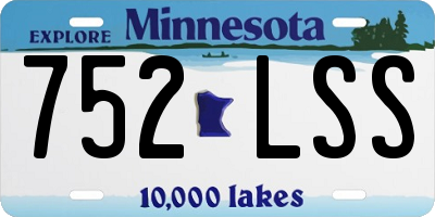 MN license plate 752LSS