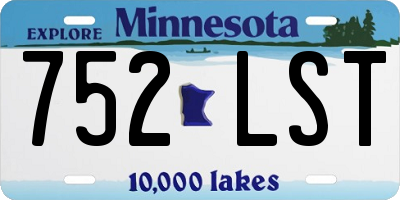 MN license plate 752LST