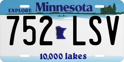 MN license plate 752LSV