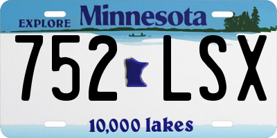 MN license plate 752LSX