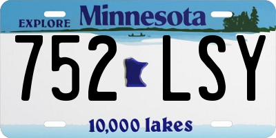 MN license plate 752LSY