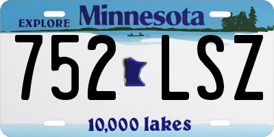 MN license plate 752LSZ