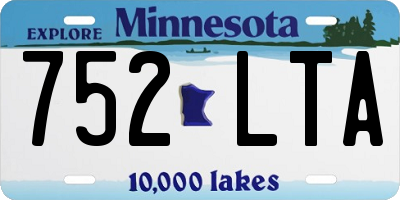 MN license plate 752LTA
