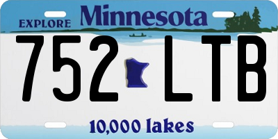 MN license plate 752LTB