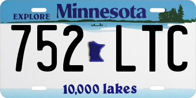 MN license plate 752LTC