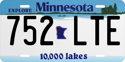 MN license plate 752LTE