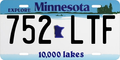 MN license plate 752LTF