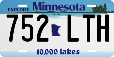 MN license plate 752LTH