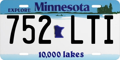 MN license plate 752LTI