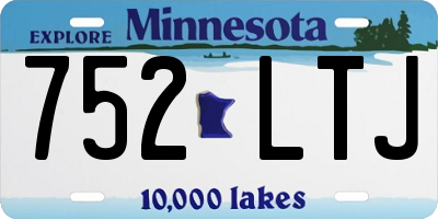 MN license plate 752LTJ