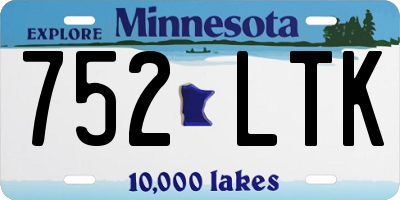 MN license plate 752LTK