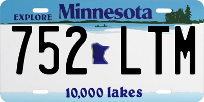 MN license plate 752LTM