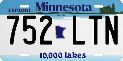 MN license plate 752LTN