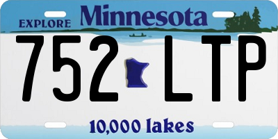 MN license plate 752LTP