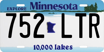 MN license plate 752LTR