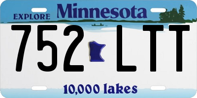 MN license plate 752LTT