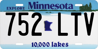 MN license plate 752LTV