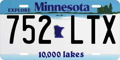 MN license plate 752LTX