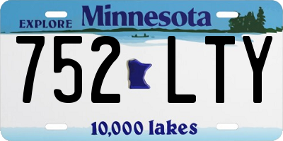 MN license plate 752LTY