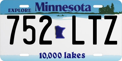 MN license plate 752LTZ
