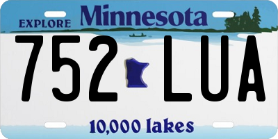 MN license plate 752LUA