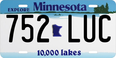 MN license plate 752LUC
