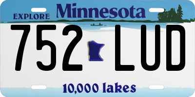MN license plate 752LUD
